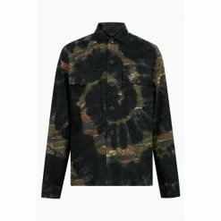 All Saints AllSaints Dockweiler Brown Long Sleeve Shirt -AllSaints shop unnamed file 2442