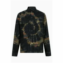 All Saints AllSaints Dockweiler Brown Long Sleeve Shirt -AllSaints shop unnamed file 2443