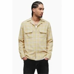 All Saints Yellow Jacinto Long Sleeve Shirt
