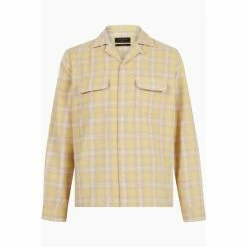 All Saints Yellow Jacinto Long Sleeve Shirt -AllSaints shop unnamed file 2465