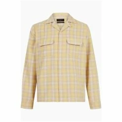 All Saints Yellow Jacinto Long Sleeve Shirt -AllSaints shop unnamed file 2466
