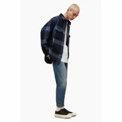 All Saints AllSaints Blue Gallaway Ls Shirt -AllSaints shop unnamed file 2470