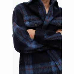 All Saints AllSaints Blue Gallaway Ls Shirt -AllSaints shop unnamed file 2471