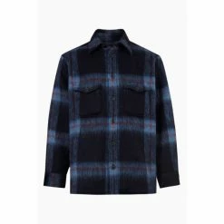 All Saints AllSaints Blue Gallaway Ls Shirt -AllSaints shop unnamed file 2472