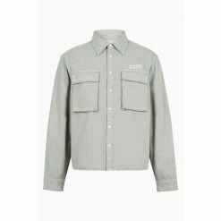 All Saints AllSaints Green Stockton Shirt -AllSaints shop unnamed file 2479