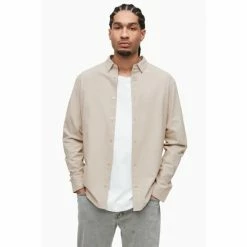 All Saints Natural Lovell Long Sleeve Shirt