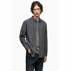 All Saints AllSaints Grey Downham Long Sleeve Shirt 2 All Saints AllSaints Grey Downham Long Sleeve Shirt -AllSaints shop unnamed file 2499