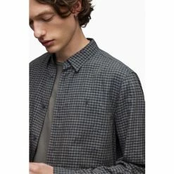 All Saints AllSaints Grey Downham Long Sleeve Shirt 4 All Saints AllSaints Grey Downham Long Sleeve Shirt -AllSaints shop unnamed file 2501