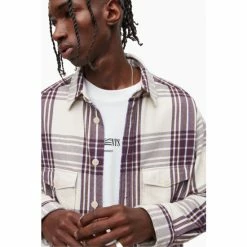 All Saints AllSaints White Bluefield Long Sleeve Shirt -AllSaints shop unnamed file 2516