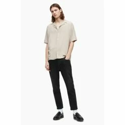 All Saints AllSaints Venice Short Sleeve Natural Shirt -AllSaints shop unnamed file 2521