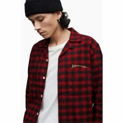 All Saints AllSaints Grey Delancey Shirt -AllSaints shop unnamed file 2530