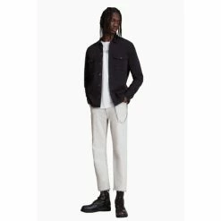 All Saints AllSaints Black Spotter Military Shirt -AllSaints shop unnamed file 2552