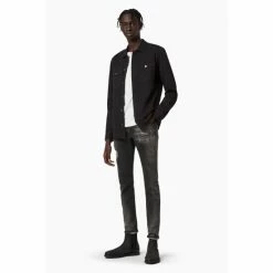 All Saints AllSaints Black Spotter Military Shirt -AllSaints shop unnamed file 2554