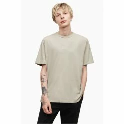 All Saints AllSaints Grey Refract Short Sleeve Crew Shirt