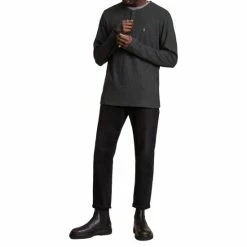 All Saints AllSaints Drucker Henley Grey T-Shirt -AllSaints shop unnamed file 262