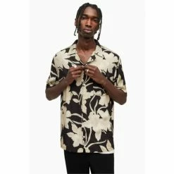 All Saints AllSaints Giardino Black Short Sleeve Shirt