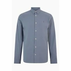 All Saints AllSaints Blue Lovell Long Sleeve Shirt