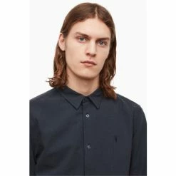 All Saints AllSaints Lovell Blue Shirt -AllSaints shop unnamed file 2646