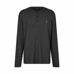 All Saints AllSaints Drucker Henley Grey T-Shirt -AllSaints shop unnamed file 265