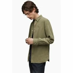 All Saints AllSaints Green Birchwood Long Sleeve Shirt 4 All Saints AllSaints Green Birchwood Long Sleeve Shirt -AllSaints shop unnamed file 2668