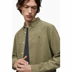 All Saints AllSaints Green Birchwood Long Sleeve Shirt 5 All Saints AllSaints Green Birchwood Long Sleeve Shirt -AllSaints shop unnamed file 2669