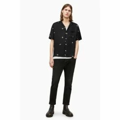 All Saints AllSaints Daisy Black Shirt -AllSaints shop unnamed file 2674
