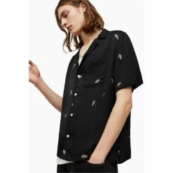 All Saints AllSaints Daisy Black Shirt -AllSaints shop unnamed file 2675