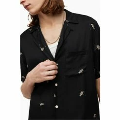 All Saints AllSaints Daisy Black Shirt -AllSaints shop unnamed file 2676