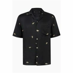 All Saints AllSaints Daisy Black Shirt -AllSaints shop unnamed file 2678
