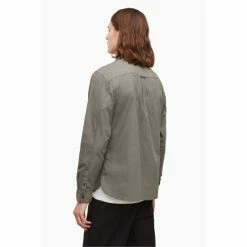 All Saints AllSaints Grey Hawthorne Long Sleeve Shirt -AllSaints shop unnamed file 2680