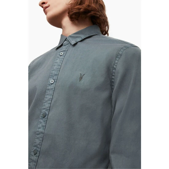 unnamed-file-2701.jpg All Saints AllSaints Charcoal Grey Hawthorne Long Sleeve Shirt -AllSaints shop unnamed file 2701