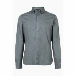 All Saints AllSaints Charcoal Grey Hawthorne Long Sleeve Shirt 4 All Saints AllSaints Charcoal Grey Hawthorne Long Sleeve Shirt -AllSaints shop unnamed file 2702