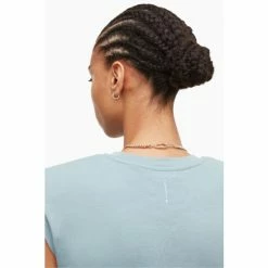 All Saints AllSaints Mika Blue Cropped Tank -AllSaints shop unnamed file 271