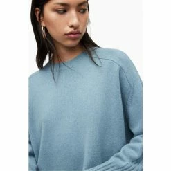 All Saints AllSaints Blue Kiera Cashmere Crew Neck Jumper 4 All Saints AllSaints Blue Kiera Cashmere Crew Neck Jumper -AllSaints shop unnamed file 2722