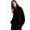All Saints AllSaints Kiera Black Cashmere Crew Jumper