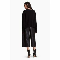 All Saints AllSaints Kiera Black Cashmere Crew Jumper -AllSaints shop unnamed file 2728