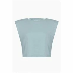 All Saints AllSaints Mika Blue Cropped Tank -AllSaints shop unnamed file 273