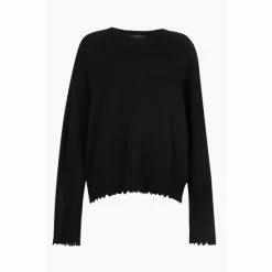 All Saints AllSaints Kiera Black Cashmere Crew Jumper -AllSaints shop unnamed file 2730