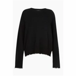 All Saints AllSaints Kiera Black Cashmere Crew Jumper -AllSaints shop unnamed file 2731