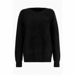 All Saints AllSaints Chrissy Cashmere Black Crew Neck Jumper -AllSaints shop unnamed file 2757
