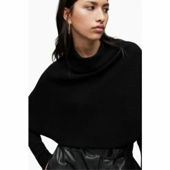 All Saints AllSaints Ridley Black Crop Jumper 5 All Saints AllSaints Ridley Black Crop Jumper -AllSaints shop unnamed file 2786