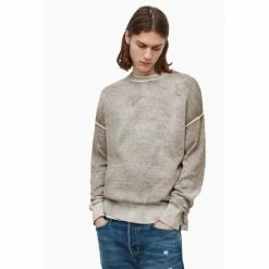 All Saints Brown Sennen Crew Jumpers