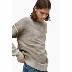All Saints Brown Sennen Crew Jumpers -AllSaints shop unnamed file 2812