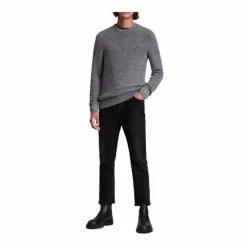 All Saints AllSaints Grey Ivar Merino Crew Jumper -AllSaints shop unnamed file 2817