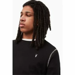 All Saints AllSaints Black Bates Crew Jumper -AllSaints shop unnamed file 2830