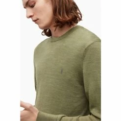 All Saints AllSaints Green Mode Merino Crew Jumper -AllSaints shop unnamed file 2851