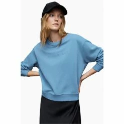 All Saints AllSaints Blue Pippa Sweatshirt 4 All Saints AllSaints Blue Pippa Sweatshirt -AllSaints shop unnamed file 2872