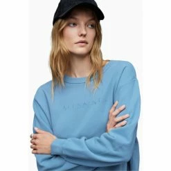 All Saints AllSaints Blue Pippa Sweatshirt 5 All Saints AllSaints Blue Pippa Sweatshirt -AllSaints shop unnamed file 2873