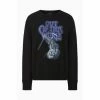 All Saints Black Outsider Crew Jumper
