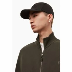 All Saints AllSaints Raven Grey Zip Funnel Jumper -AllSaints shop unnamed file 2909